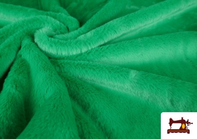 Tissu Poil Court Doux en Couleurs couleur Vert