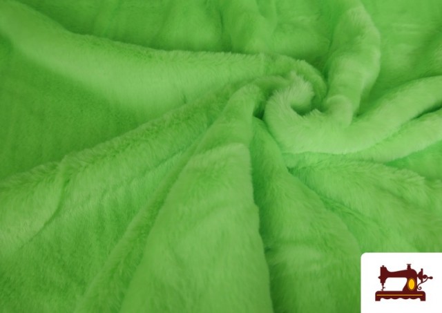Tissu Poil Court Doux en Couleurs couleur Vert pistache