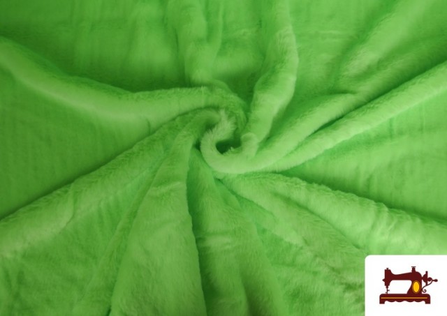 Tissu Poil Court Doux en Couleurs couleur Vert pistache