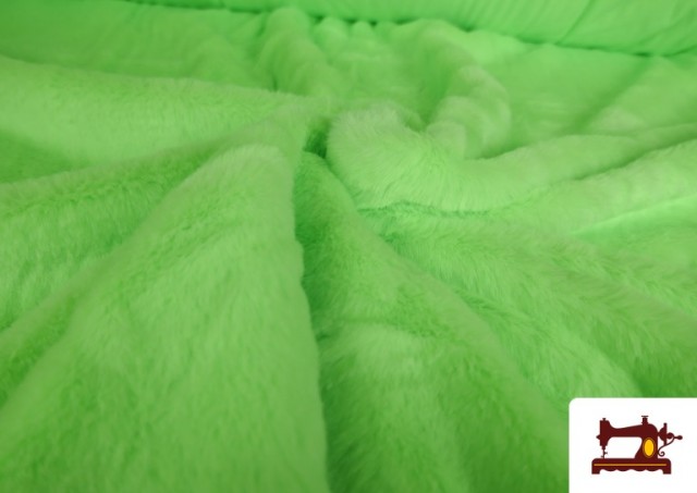 Tissu Poil Court Doux en Couleurs couleur Vert pistache