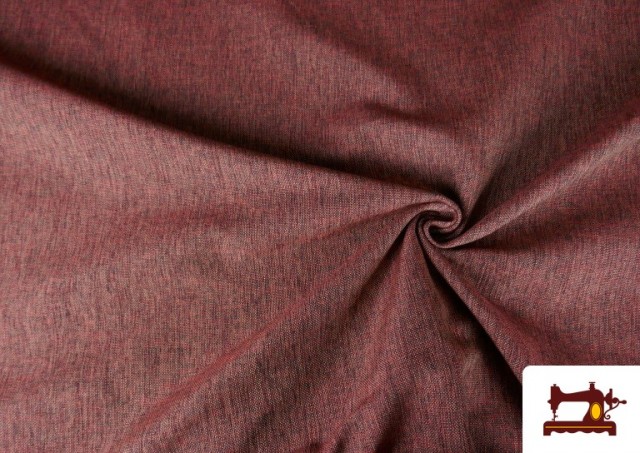 Acheter en ligne Tissu pour Tapisserie Tissé Bicolore couleur Rouge