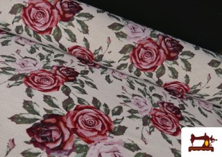 Tissu pour Tapisserie en Gobelin Floral avec Roses