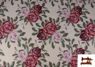Acheter Tissu pour Tapisserie en Gobelin Floral avec Roses