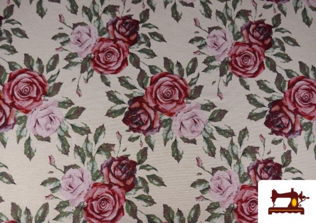 Acheter Tissu pour Tapisserie en Gobelin Floral avec Roses