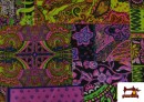 Acheter en ligne Tissu en Stretch Imprimé Patchwork Fluor