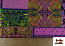Vente en ligne de Tissu en Stretch Imprimé Patchwork Fluor