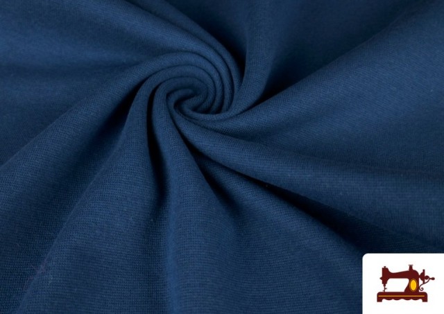 Tissu de Poing Canalé couleur Bleu Marine