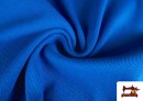 Vente de Tissu de Poing Canalé couleur Gros bleu