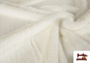 Tissu Poil Court Doux en Couleurs couleur Blanc