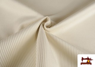 Vente de Tissu en Velours Côtelé de Couleurs couleur Écru
