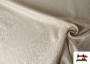 Vente de copy of Tissu en Brocart avec Lamé Argenté/Doré couleur Écru
