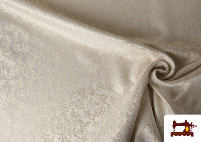 Vente de copy of Tissu en Brocart avec Lamé Argenté/Doré couleur Écru