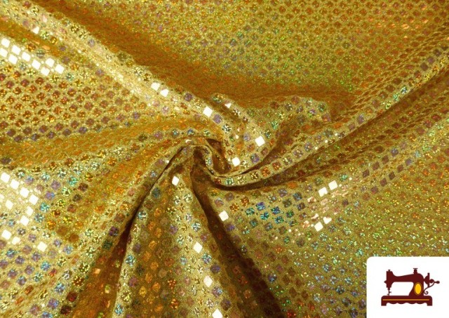 copy of Tissu avec Paillettes Animal Print Serpent couleur Doré