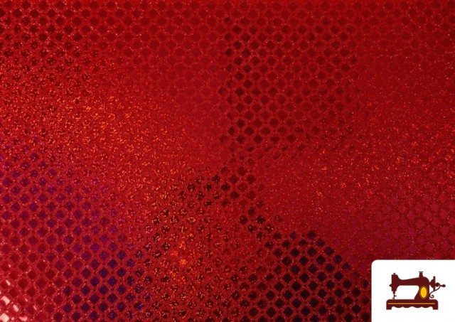 Vente de copy of Tissu avec Paillettes Animal Print Serpent couleur Rouge