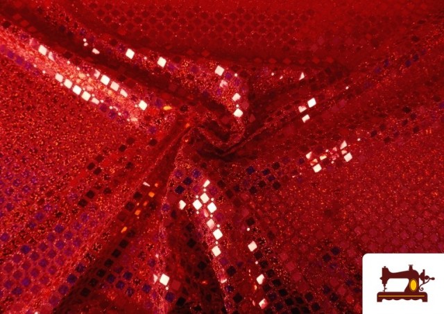 Acheter en ligne copy of Tissu avec Paillettes Animal Print Serpent couleur Rouge