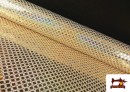 Tissu Sequins Hologramme Losanges Brillants