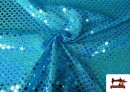 Vente de copy of Tissu avec Paillettes Animal Print Serpent couleur Bleu turquoise