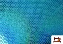 Acheter en ligne copy of Tissu avec Paillettes Animal Print Serpent couleur Bleu turquoise