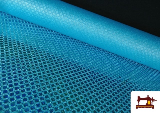 Vente en ligne de copy of Tissu avec Paillettes Animal Print Serpent couleur Bleu turquoise