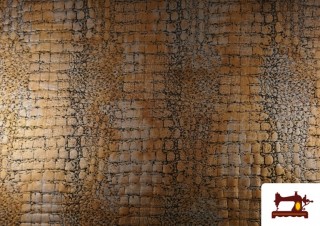 Vente de Tissu Jersey avec Lycra Imprimé Serpent couleur Brun