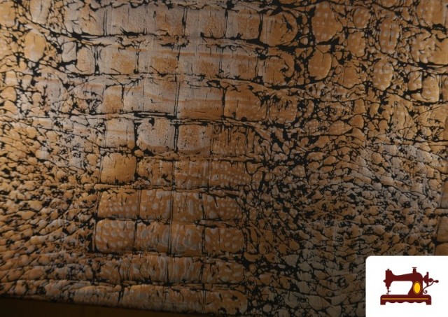 Vente en ligne de Tissu Jersey avec Lycra Imprimé Serpent couleur Brun