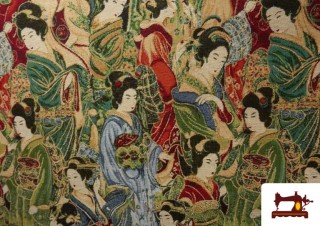Vente en ligne de Tissu en Gobelin Japonais Geisha