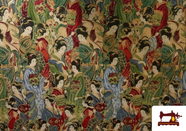 Tissu en Gobelin Japonais Geisha