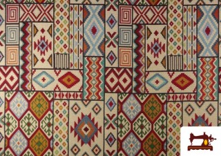 Acheter Tissu Gobelin imprimé Ethnique Bordures