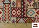Acheter en ligne Tissu Gobelin imprimé Ethnique Bordures