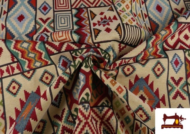 Vente en ligne de Tissu Gobelin imprimé Ethnique Bordures