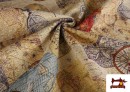 Vente de Tissu en Gobelin Imprimé avec Cartes, Boussoles