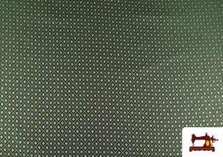 Vente de Tissu Jacquard pour Tapisserie et Décoration Géométrique couleur Vert
