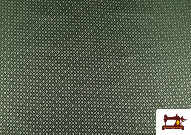 Vente de Tissu Jacquard pour Tapisserie et Décoration Géométrique couleur Vert