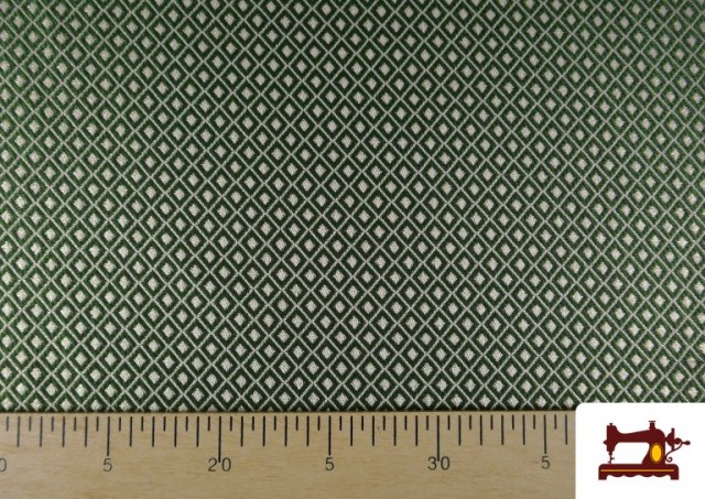 Acheter en ligne copy of Tissu en Jacquard pour Tapisserie et Décoration avec Fleurs Grises couleur Vert
