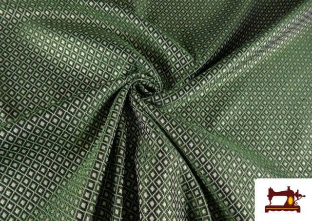 Vente en ligne de Tissu Jacquard pour Tapisserie et Décoration Géométrique couleur Vert