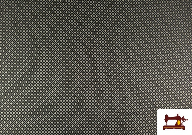 copy of Tissu en Jacquard pour Tapisserie et Décoration avec Fleurs Grises couleur Noir