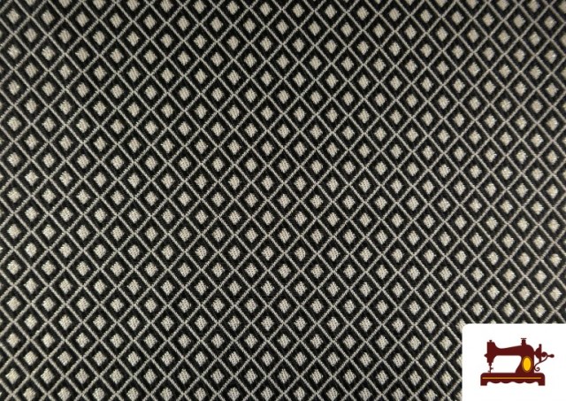 copy of Tissu en Jacquard pour Tapisserie et Décoration avec Fleurs Grises couleur Noir