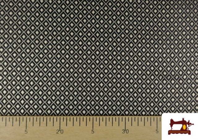 copy of Tissu en Jacquard pour Tapisserie et Décoration avec Fleurs Grises couleur Noir