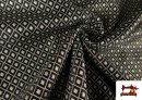 Vente de Tissu Jacquard pour Tapisserie et Décoration Géométrique couleur Noir