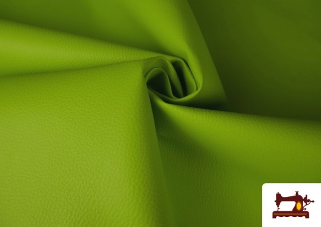 Acheter en ligne Tissu en Cuir Synthétique de Couleurs - Pièce 20 Mètres couleur Vert pistache