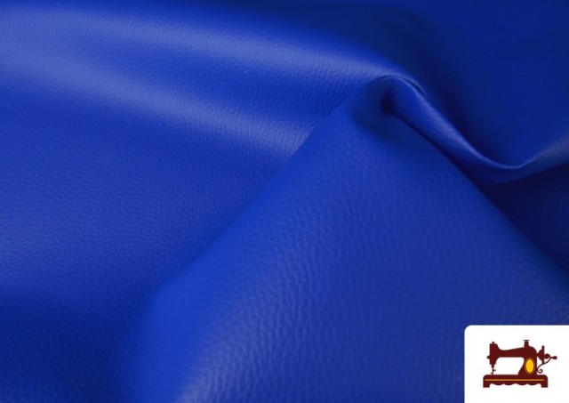 Tissu en Cuir Synthétique de Couleurs Eco couleur Gros bleu