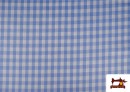 Vente de Tissu à Carreaux Vichy de Couleurs (1 cm) couleur Bleu