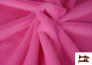 Tissu Poil Court Doux en Couleurs couleur Rose pâle