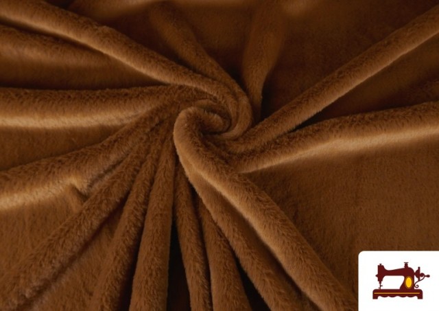 Acheter Tissu Poil Court Doux en Couleurs couleur Bronzé