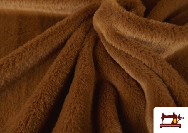 Acheter en ligne Tissu Poil Court Doux en Couleurs couleur Bronzé