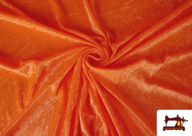 Vente en ligne de Tissu en Velours Économique couleur Naranja flúor