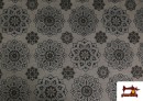 Acheter Tissu Gobelin imprimé Mandalas Gris