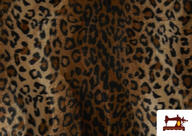 Vente en ligne de Tissu à Poil Court Imprimé Léopard pour Costumes et Tapisserie couleur Brun