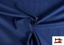 Tissu Jean Uni Denim couleur Bleu