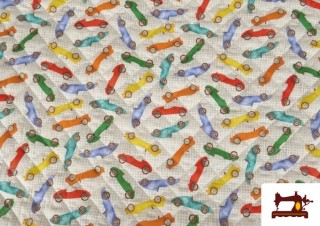 Acheter Tissu Matelassé en Coton avec Voitures Colorées Acheter Tissu Matelassé en Coton avec Voitures Colorées